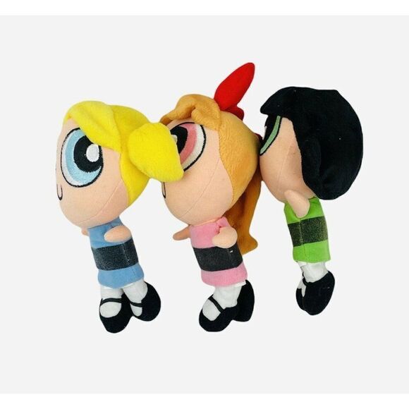 RARE Vintage 1999 Warner Brothers Studio Store PowerPuff Girls Plush Set 3 HTF - Picture 2 of 11